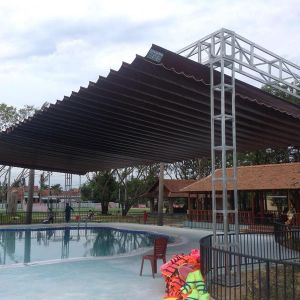 Mái xếp bạt di động lượn sóng