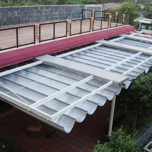 Mái bạt xếp di động lượn sóng